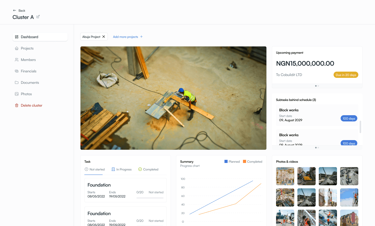 Cluster Dashboard