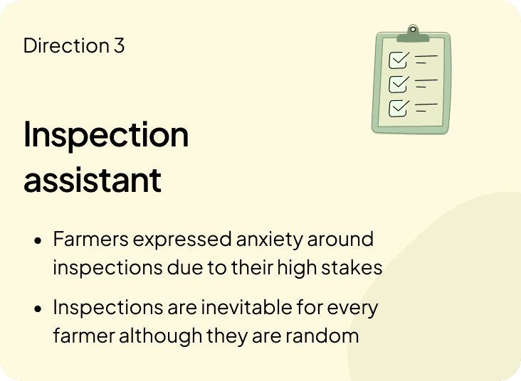 Ideation sketch for Direction 3 — inspection assistant